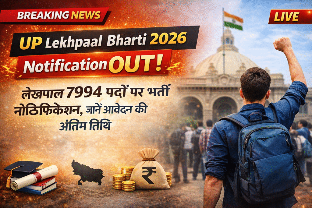 UP Lekhpal 7994 Bharti 2026 यूपी लेखपाल भर्ती