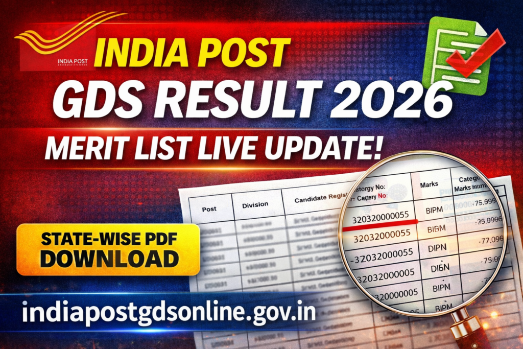 India Post GDS Result 2026 Merit List