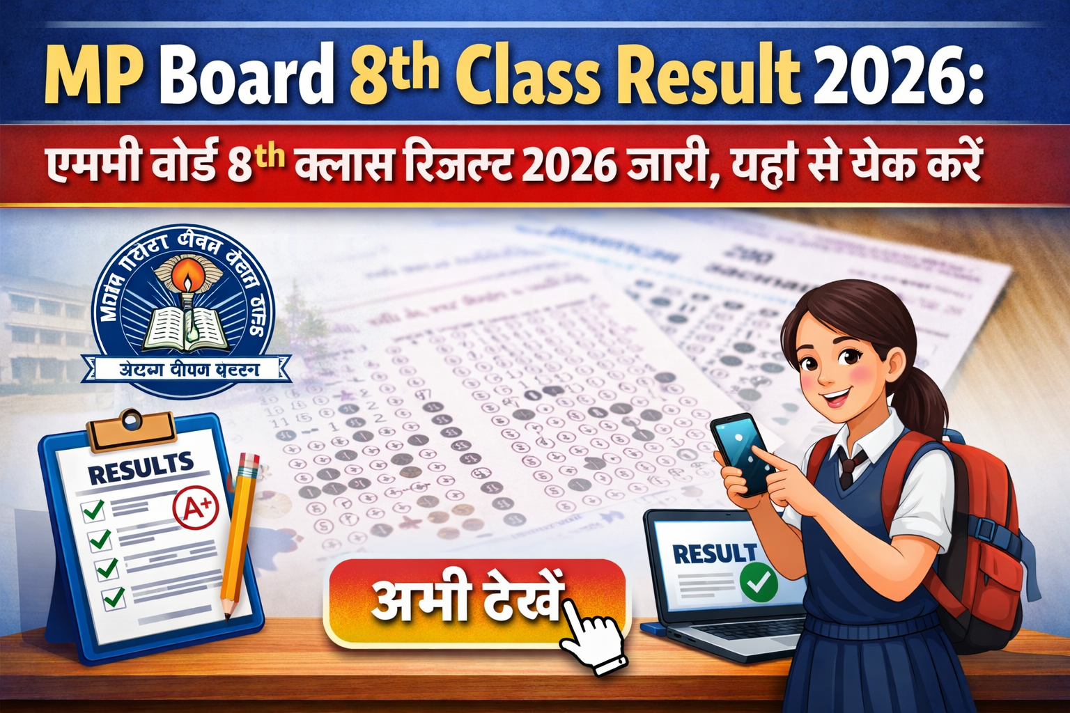 MP Board 8th Class Result 2026