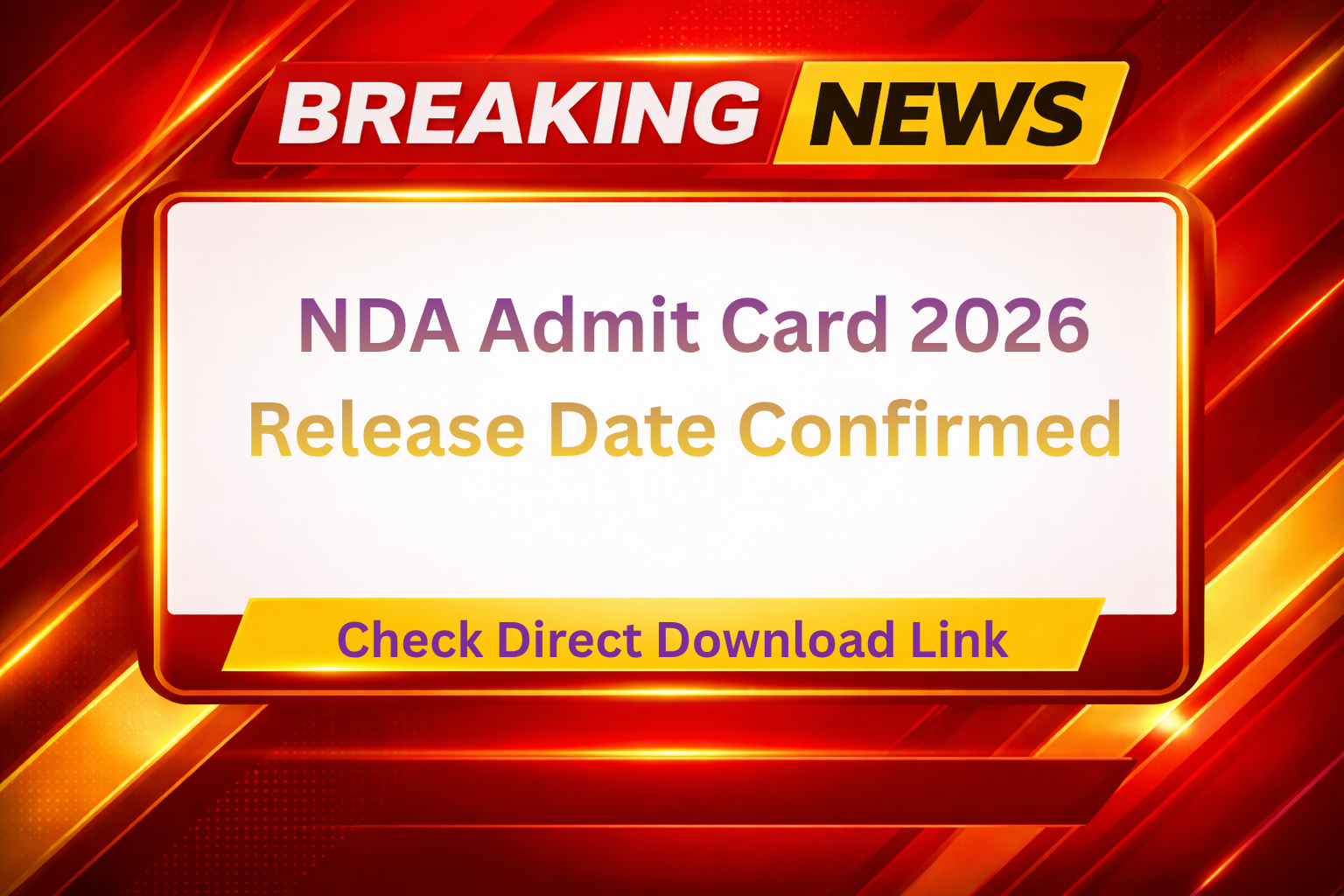 NDA Admit Card 2026 Release Date